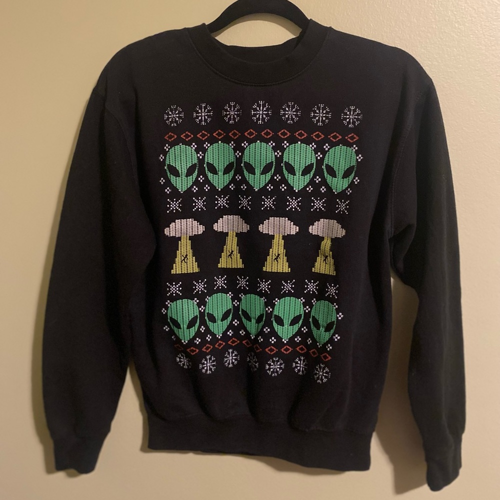 Black Matter Alien Christmas Sweatshirt